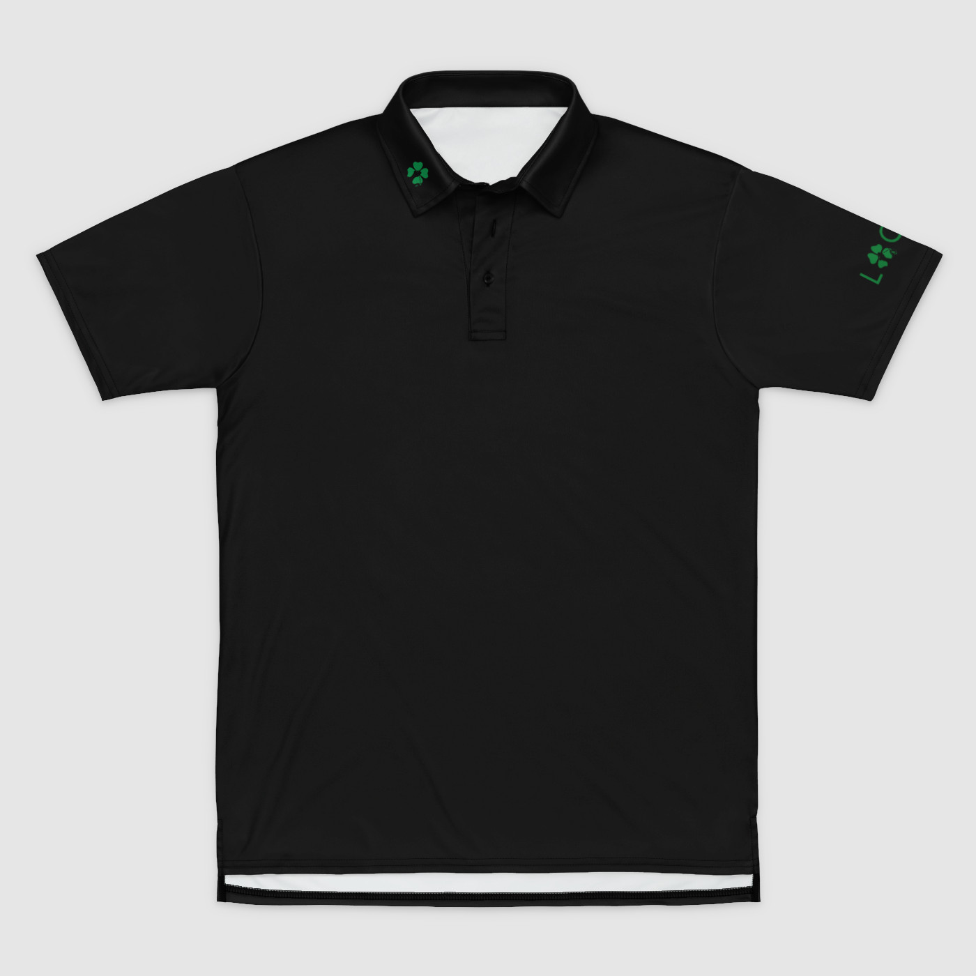 Lucky Golf All Black Mens Polo Shirt