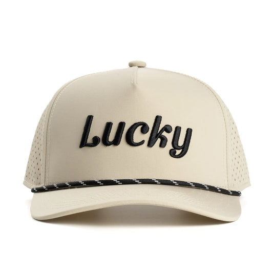 Tan Cursive Hat