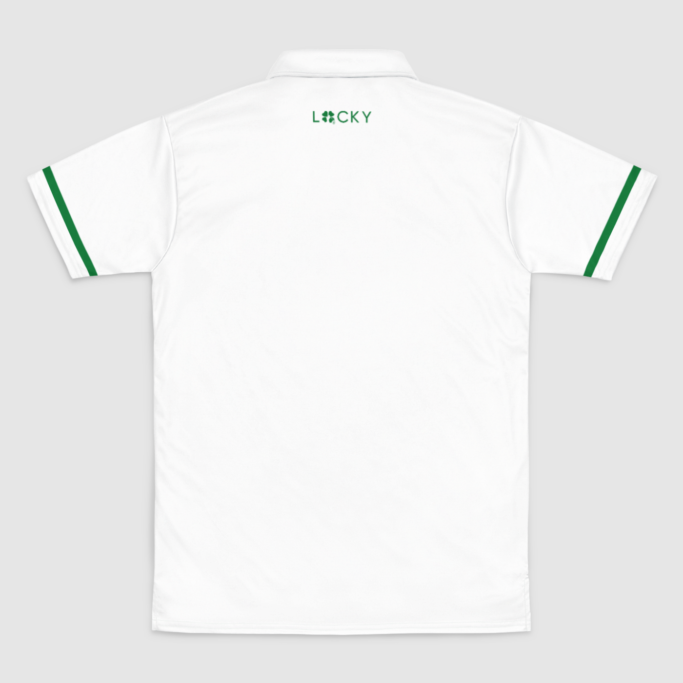 Lucky Golf Smooth White Mens Polo Shirt