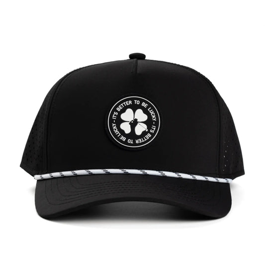 Black "IT'S BETTER TO BE LUCKY" Patch Hat