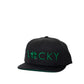 Lucky Golf Embroidered Hat- Flat Bill (Black)