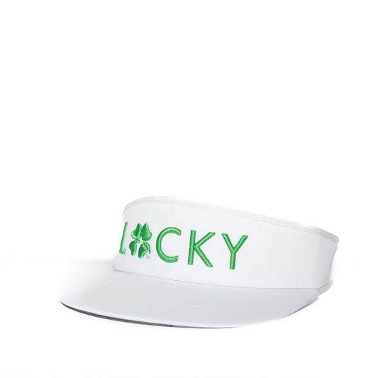 White / Green Lucky Visor