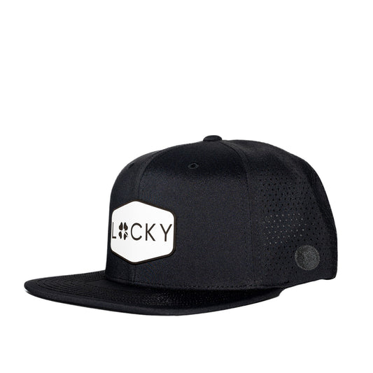 NEW Black Lucky Patch Hat