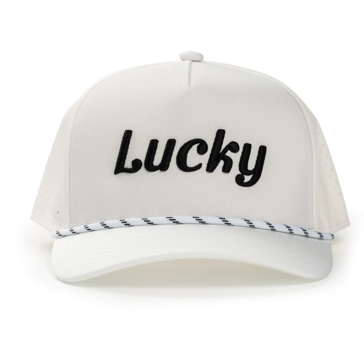 White Cursive hat