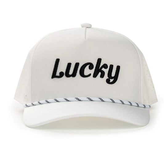 White Cursive Hat