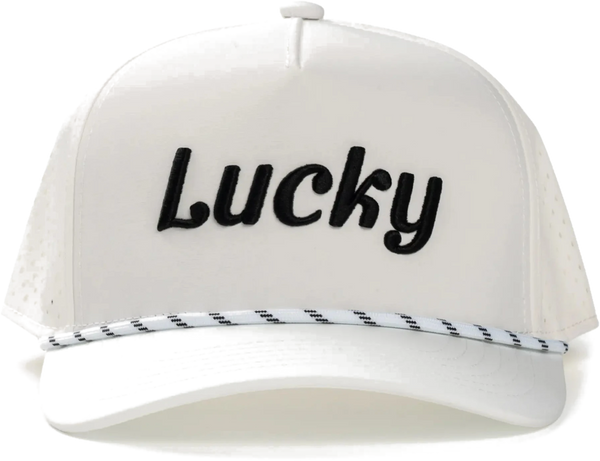 White Cursive Hat