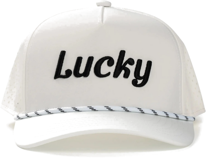 White Cursive Hat