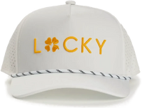 White & Gold Classic Hat
